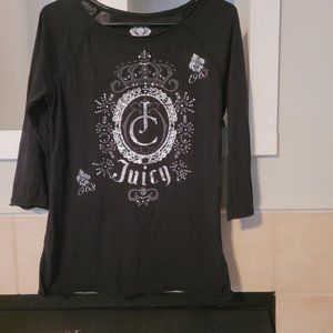 Juicy Couture T shirt mid length sleeves black